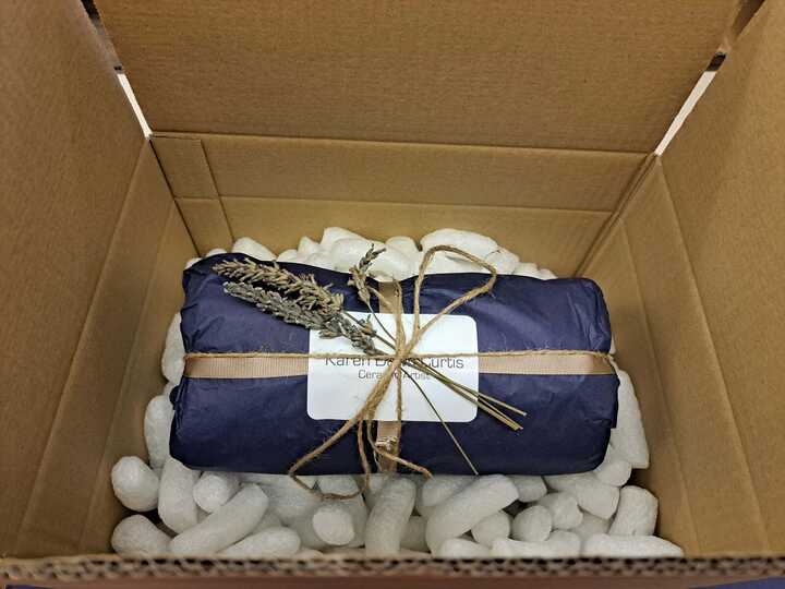 Gift wrapped parcel