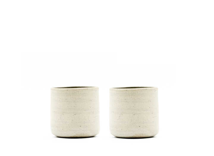 Two Stoneware Ceramic Tumblers