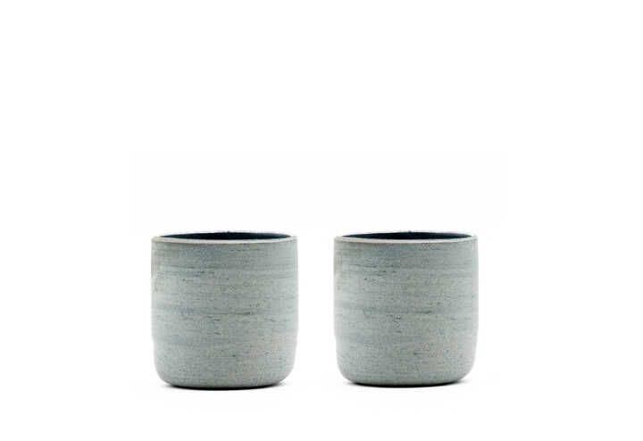 Two Stoneware Ceramic Tumblers