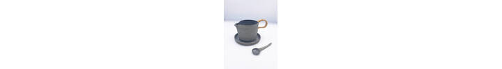 Gravy Boat Set Dark Grey Blue