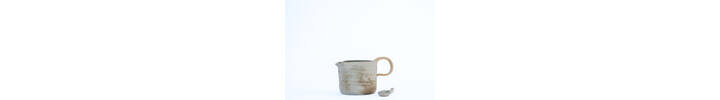 Gravy Boat with Spoon (white) sideview