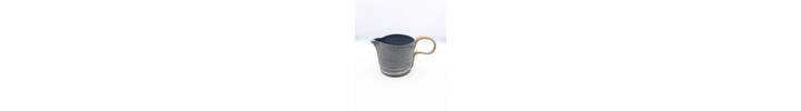 Limited Edition 1 litre Hand-thrown Ceramic Stoneware Decorative Gravy Jug in Dark Grey- Blue