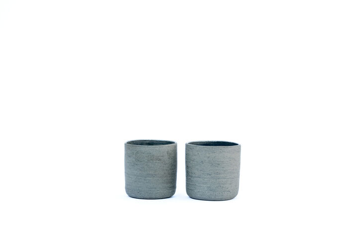 Wine Beaker - Dark Grey-Blue (white)