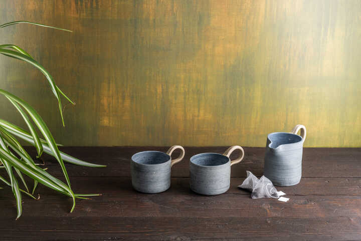 Two Ceramic Cups and a ceramic jug